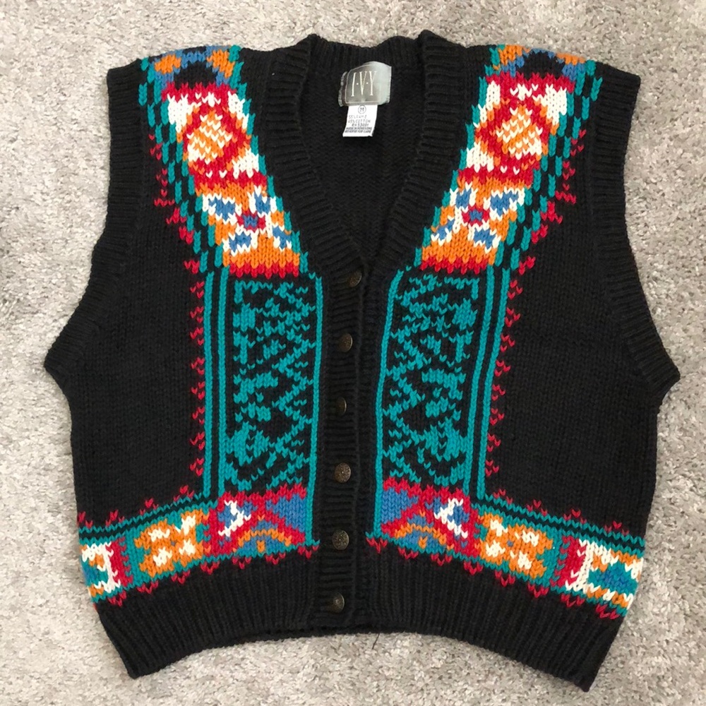 Sweater Vest from Etsy, label Ivy, Medium, EUC
